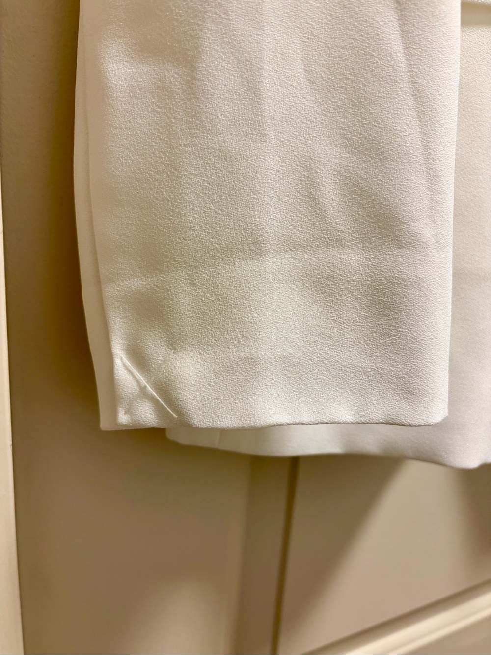 Diane Von Furstenberg White Crepe Button Blazer Women’s Size 16 Pockets - Picture 5 of 13